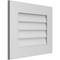 Ekena Millwork Vertical Surface Mount PVC Gable Vent: Non-Functional, w/ 3-1/2"W x 1"P Standard Frame, 22"W x 18"H GVPVE22X1801SN - alternate 5
